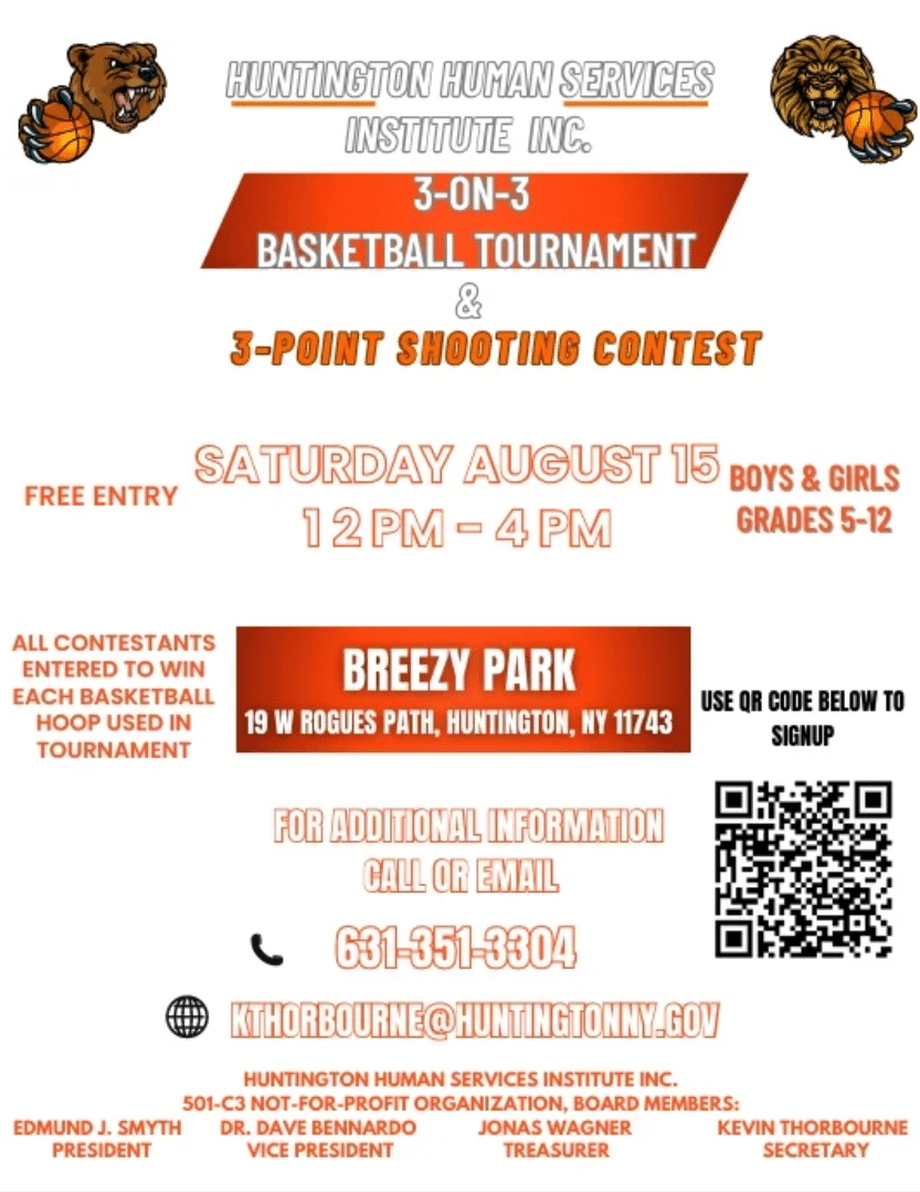 3-on-3 Basketball Tournament & 3-Point Shooting Contest Grades 5-12 - Free