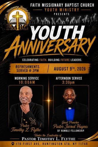 Faith Missionary Baptist Church Youth Ministry Anniversary – Free