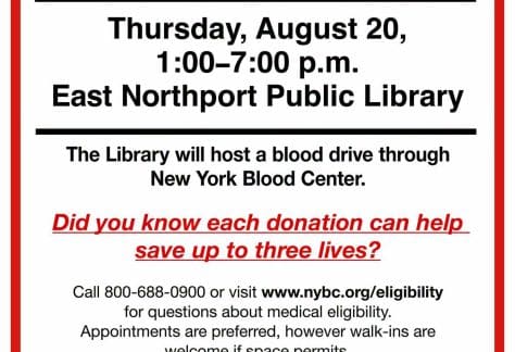 Blood Drive - East Northport Public Library