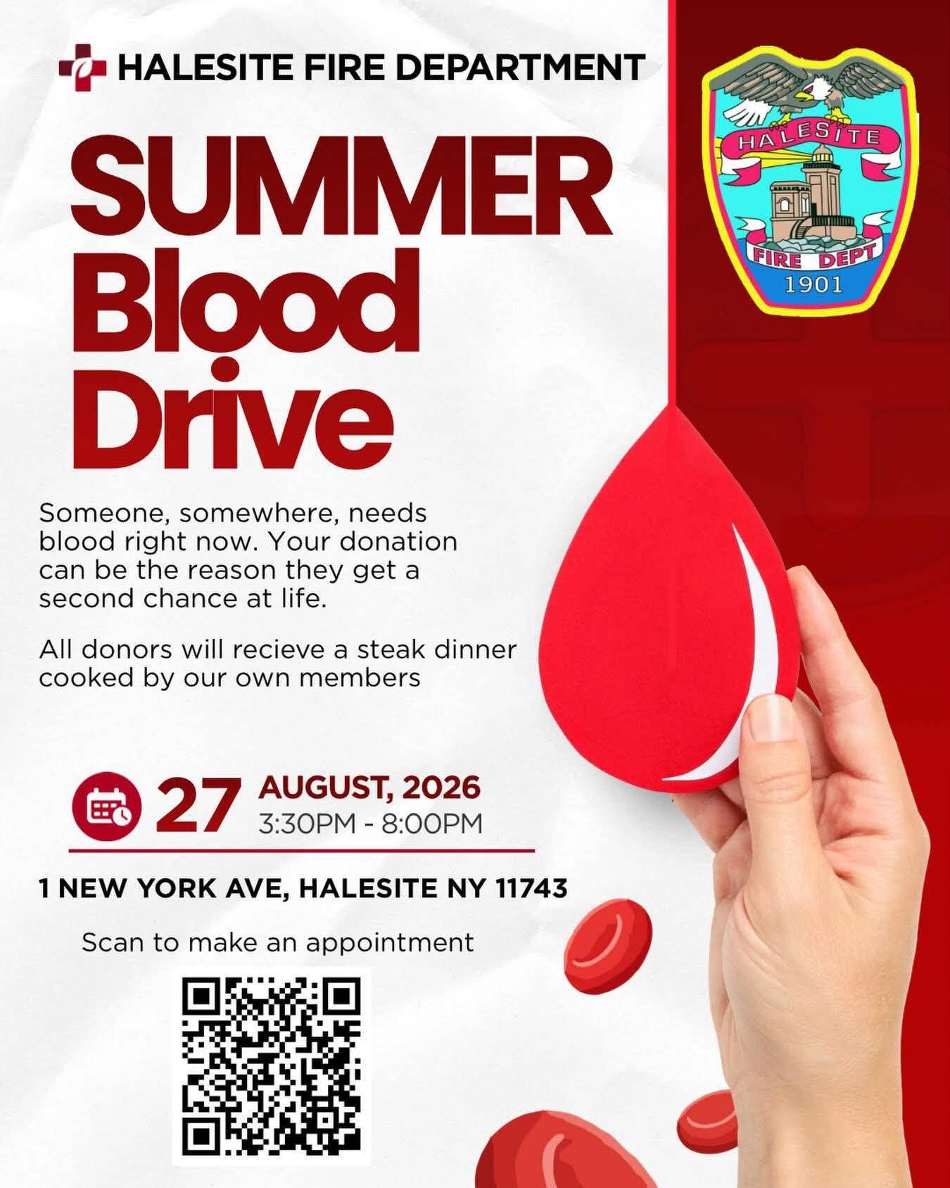 Summer Blood Drive - Halesite Fire Department