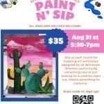 Paint N' Sip at Spirit of Huntington Art Center