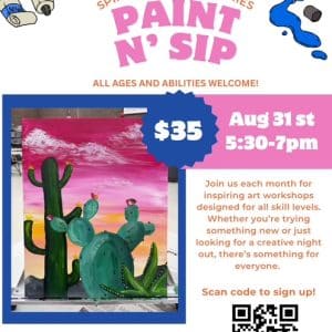 Paint N' Sip at Spirit of Huntington Art Center