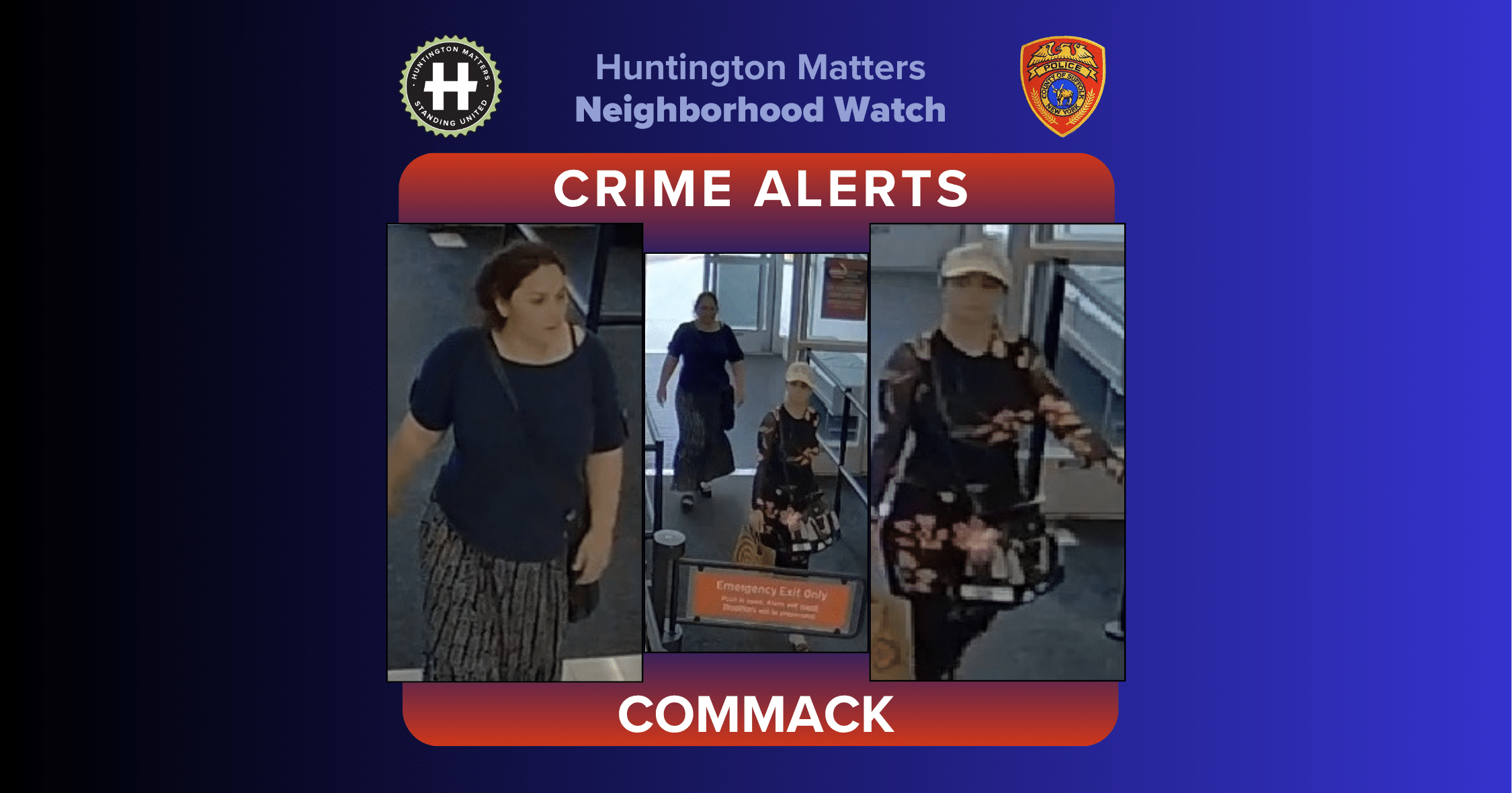 Police Seek Two Women in Commack Burlington Theft