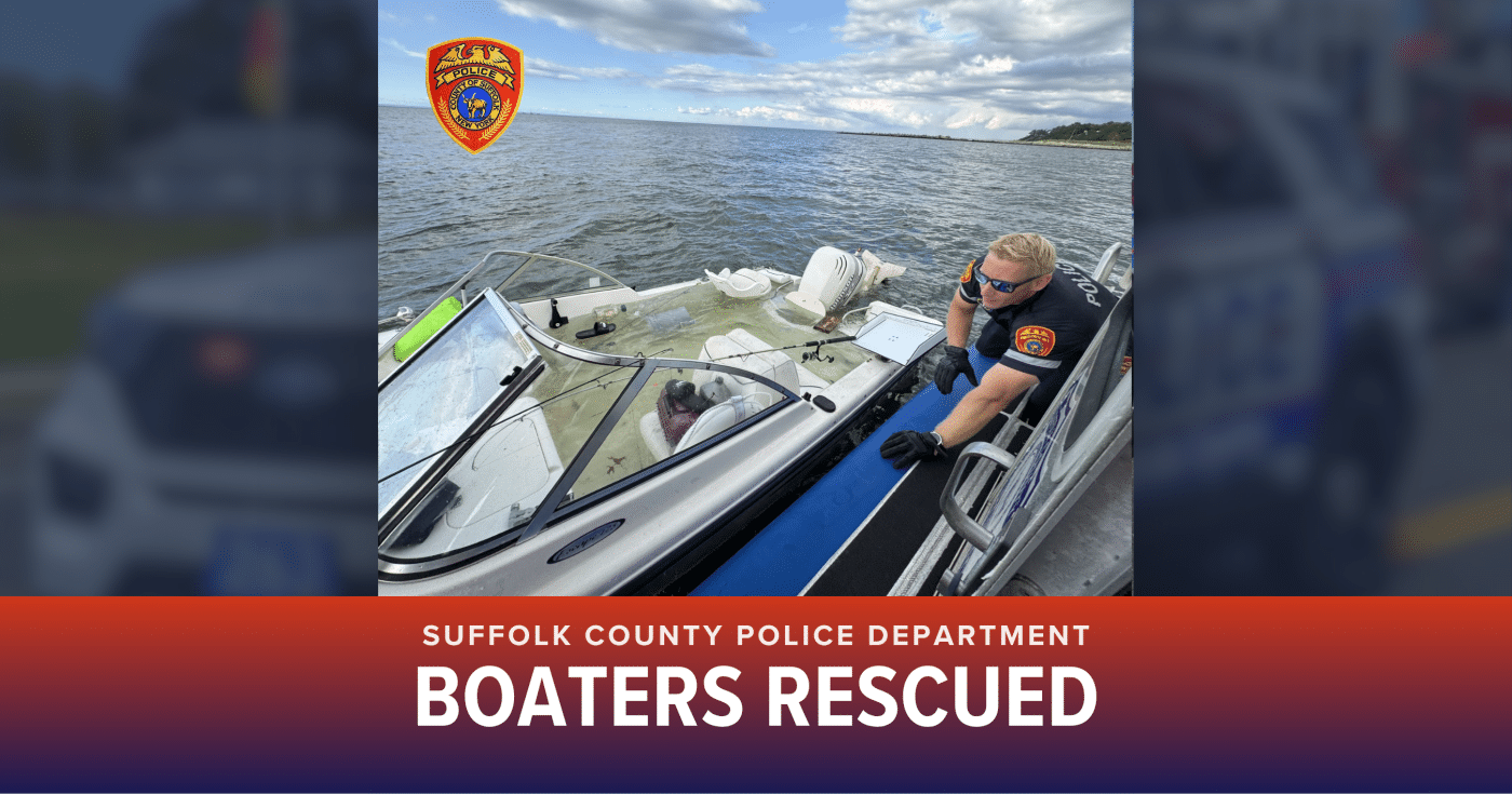 Suffolk Police Marine Bureau Rescues Five From Sinking Boat Near Asharoken