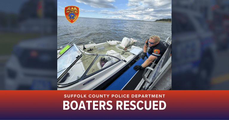 Suffolk Police Marine Bureau Rescues Five From Sinking Boat Near Asharoken