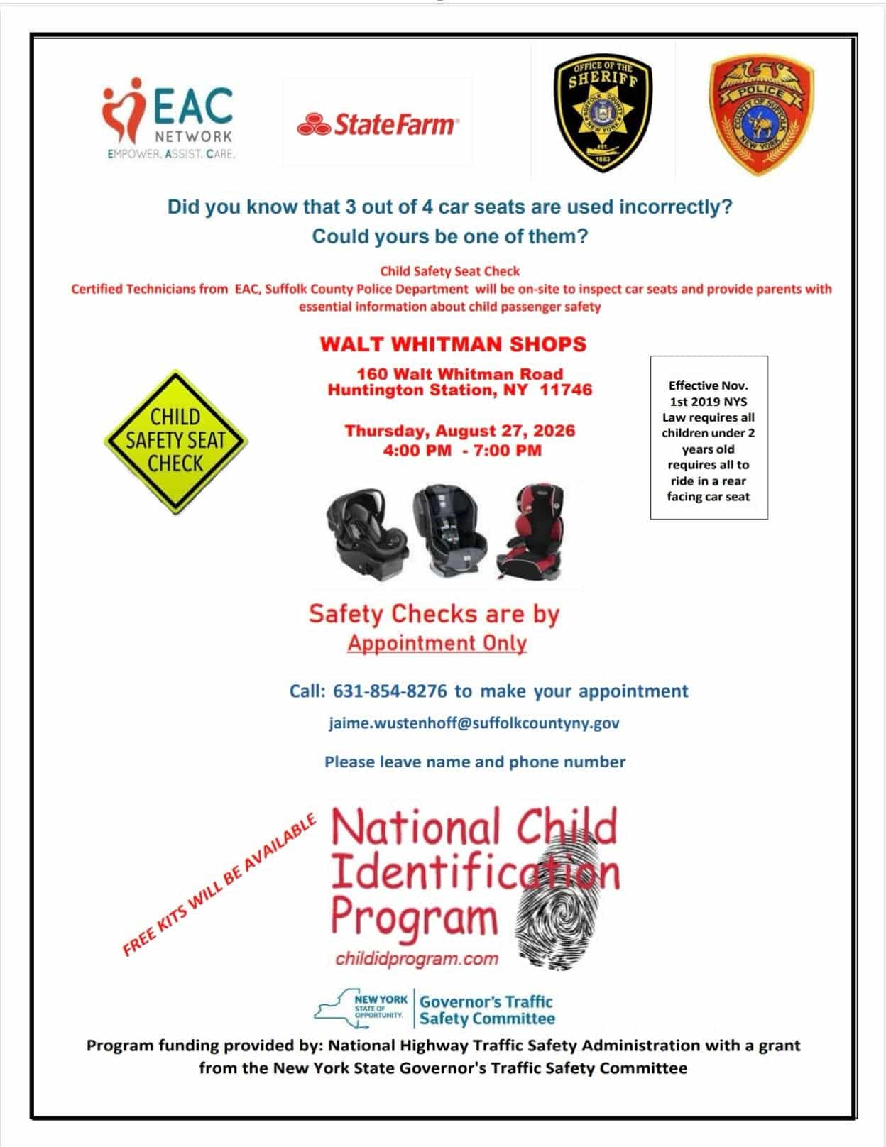 Child Safety Seat Check - Free