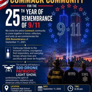 Commack Community 25th Year of Remembrance of 9/11 - Free