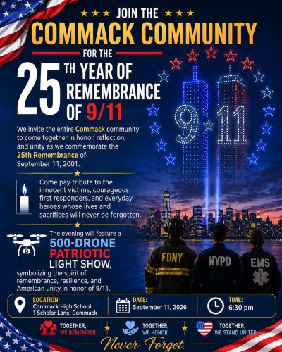 Commack Community 25th Year of Remembrance of 9/11 - Free