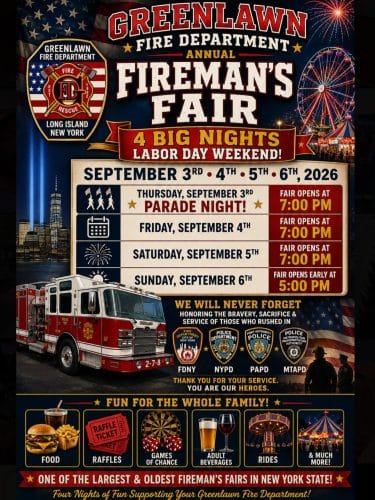 Greenlawn Fire Department Annual Fireman’s Fair - Free