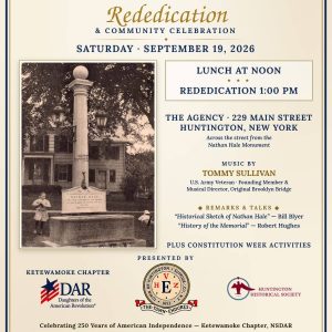 Nathan Hale Monument Rededication & Community Celebration – Free