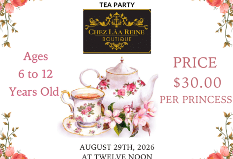 Queens in Training Etiquette Tea Party Ages 6-12