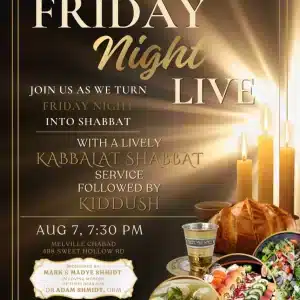 Friday Night Live Celebration & Sushi Kiddush – Free