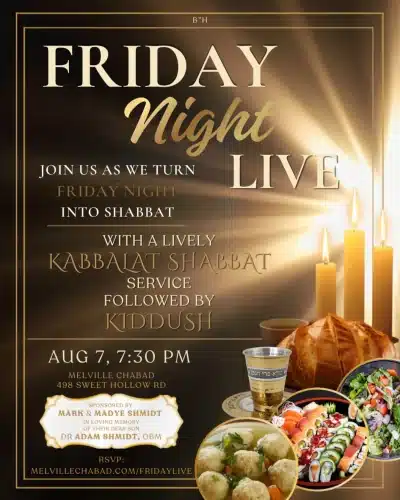 Friday Night Live Celebration & Sushi Kiddush – Free