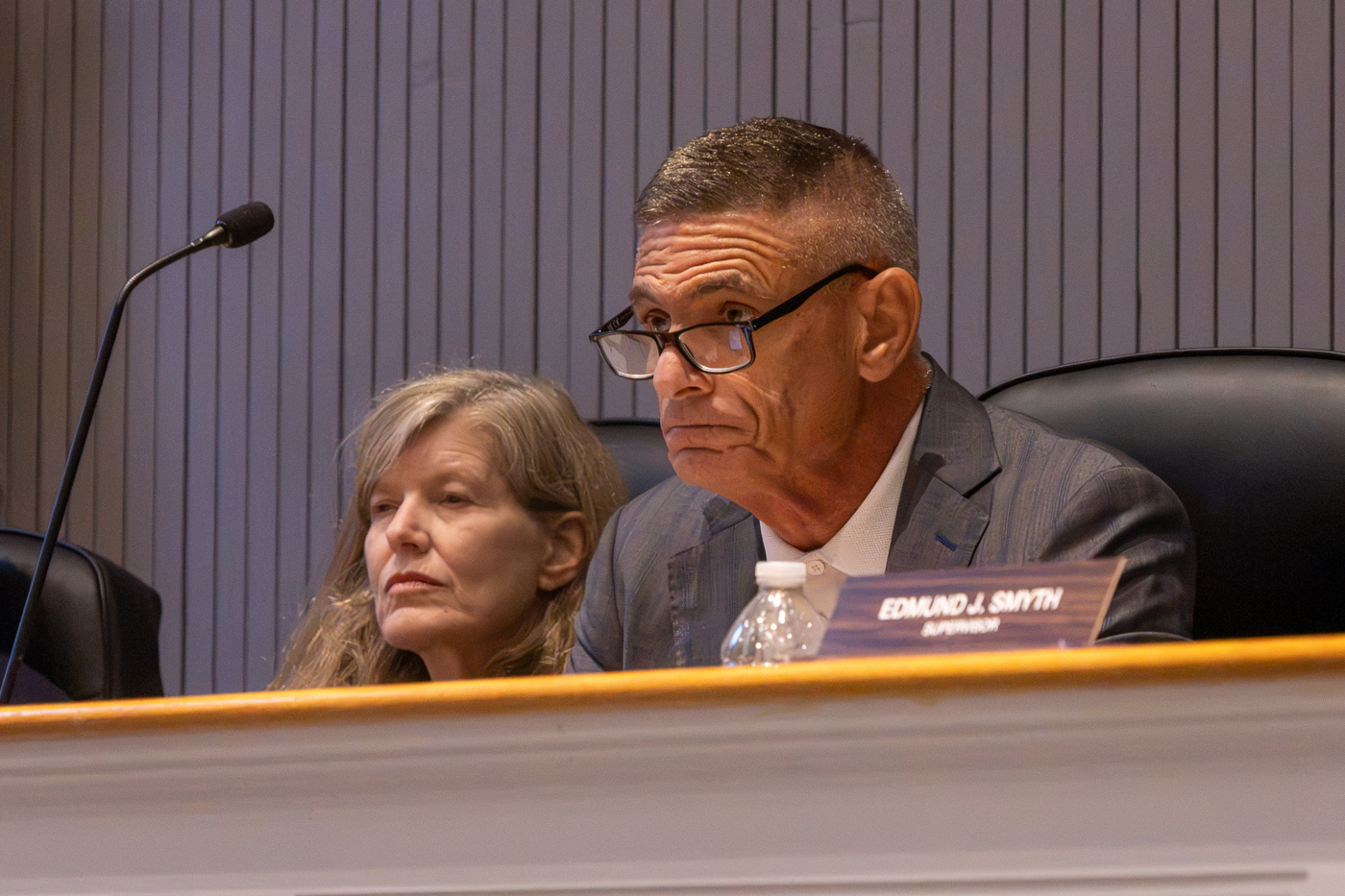 Councilwoman Jennifer Hebert and Councilman Dr. Dave Bennardo. Huntington Town Board Tackles Six Hearings, Tax Cap Override