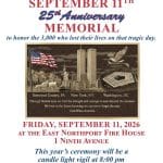 East Northport Fire Department 25th Anniversary 9/11 Candlelight Vigil – Free