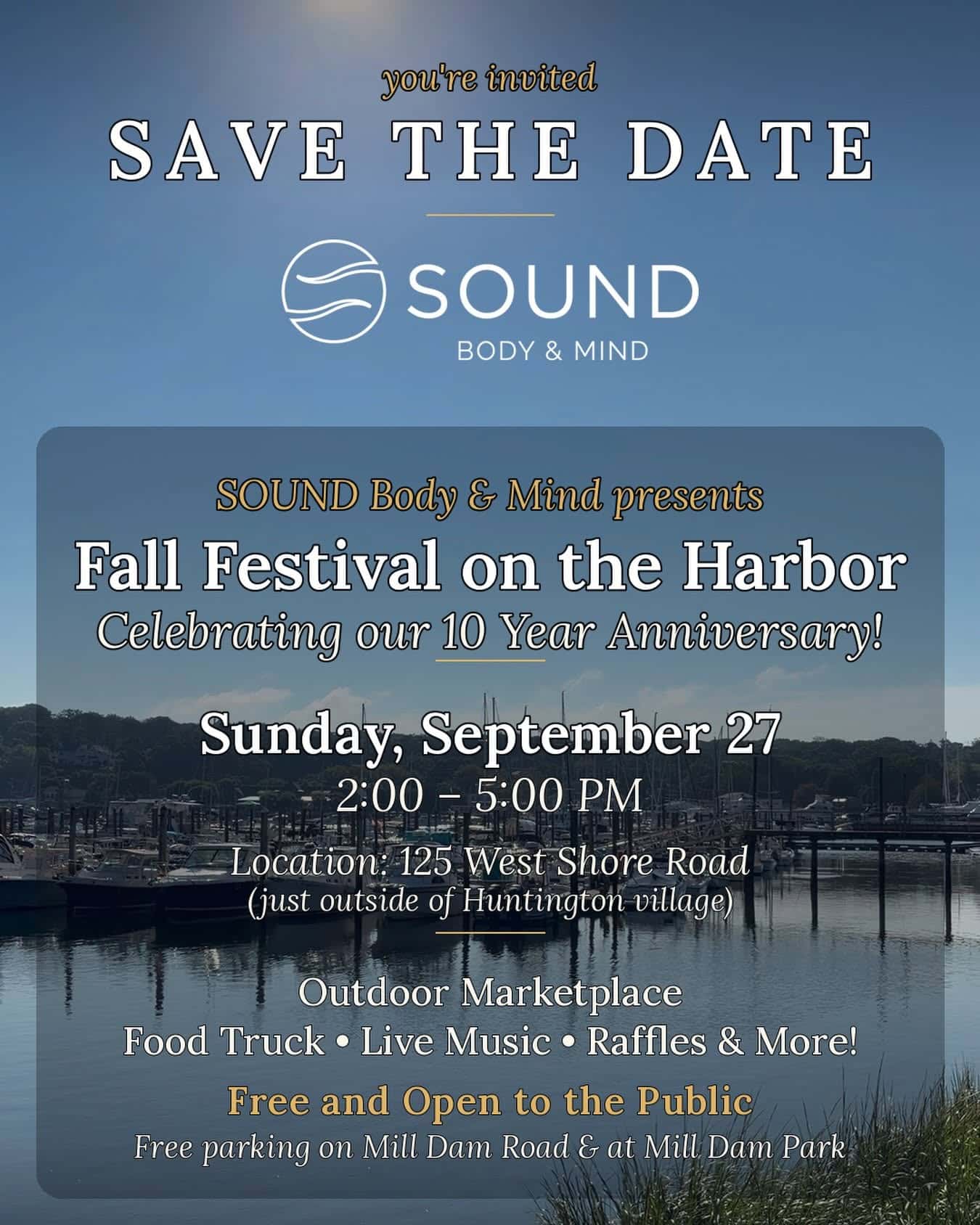 SOUND Body & Mind Fall Festival on the Harbor – Free