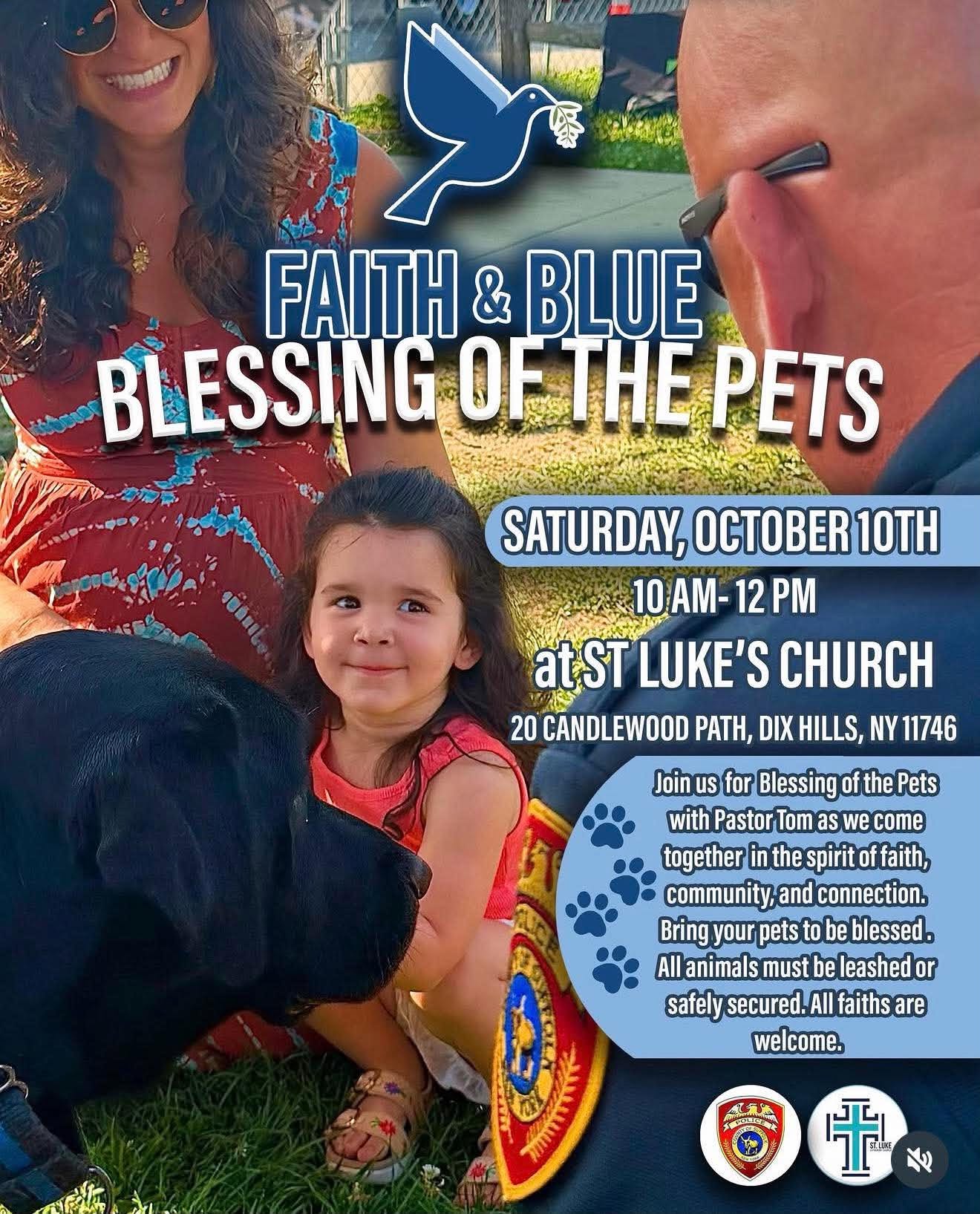 Faith & Blue Blessing of the Pets – Free