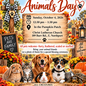 BLESSING OF ANIMALS DAY at Christ Lutheran Church - FREE