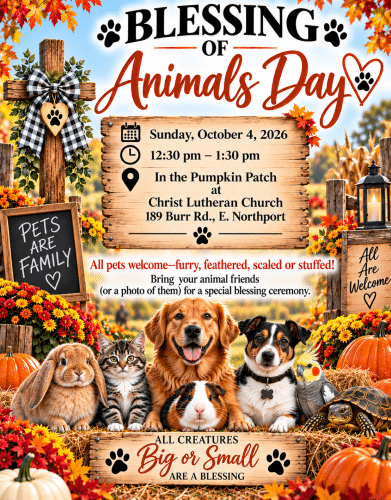 BLESSING OF ANIMALS DAY at Christ Lutheran Church - FREE