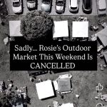 Rosie's Vintage Market Cancelled due to weather - September 26th