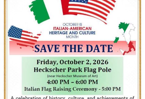 Italian-American Heritage and Culture Month Celebration & Flag Raising – Free