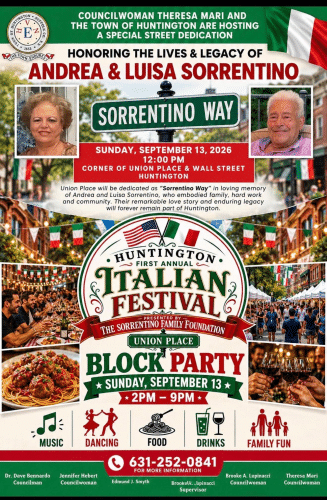 Sorrentino Way Street Dedication Honoring Andrea & Luisa Sorrentino – Free