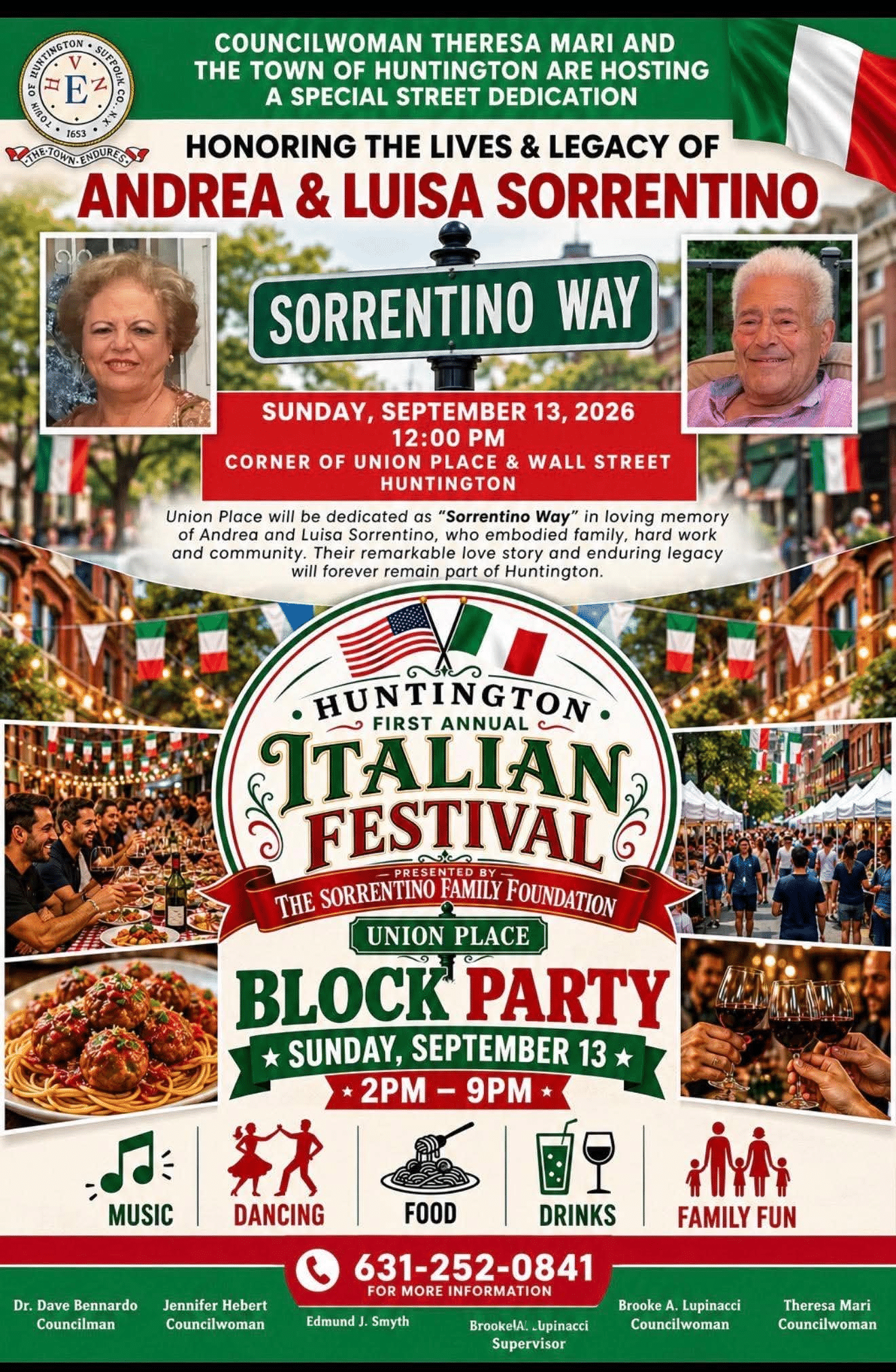 Sorrentino Way Street Dedication Honoring Andrea & Luisa Sorrentino – Free