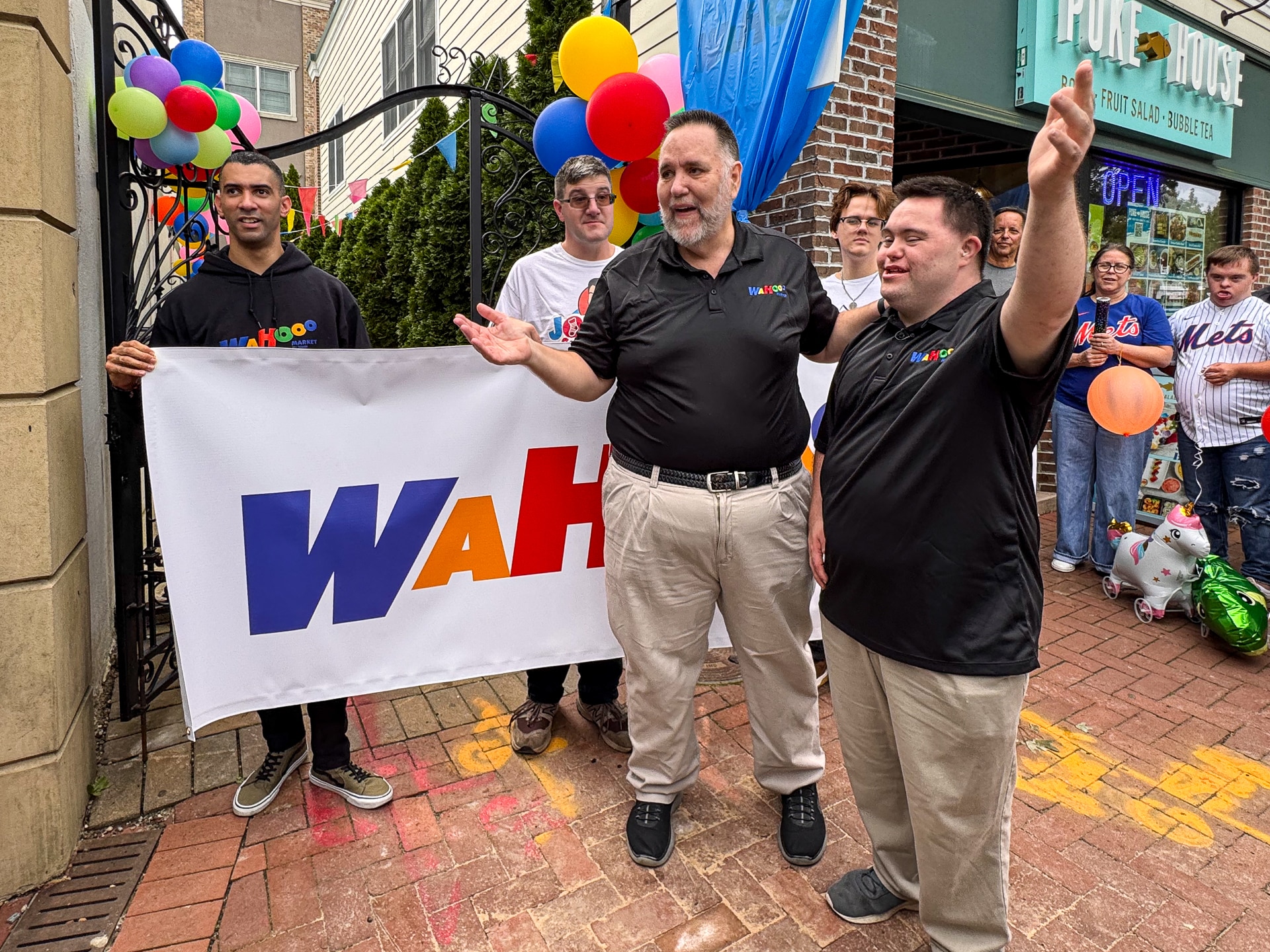 Mark and John Cronin announce their new venture in Huntington Village - Wahooo Market! WAHOOO!!! John’s Crazy Socks Expands Its Footprint
