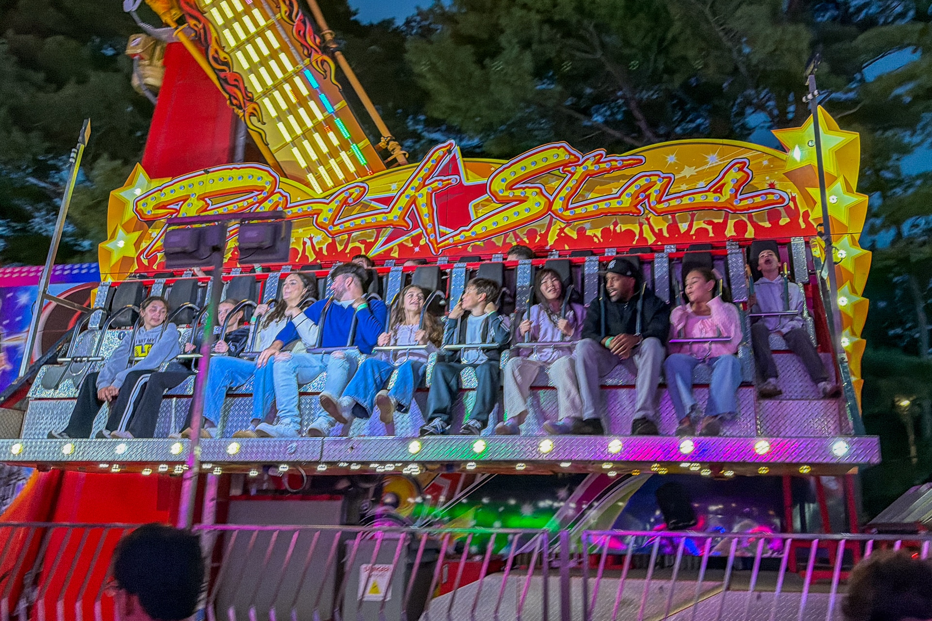 People of all ages on the Rock Star carnival ride as it swings around. Photo Stories: 2026 Long Island Fall Festival in Huntington