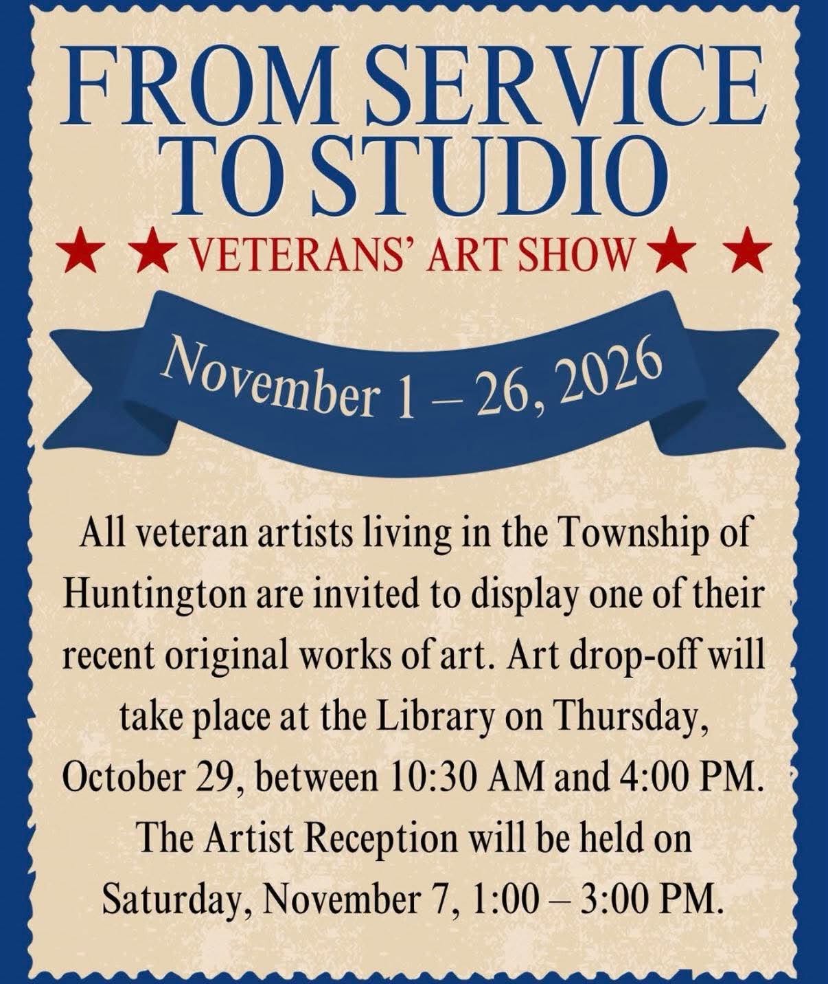 From Service to Studio: Veterans’ Art Show – Free
