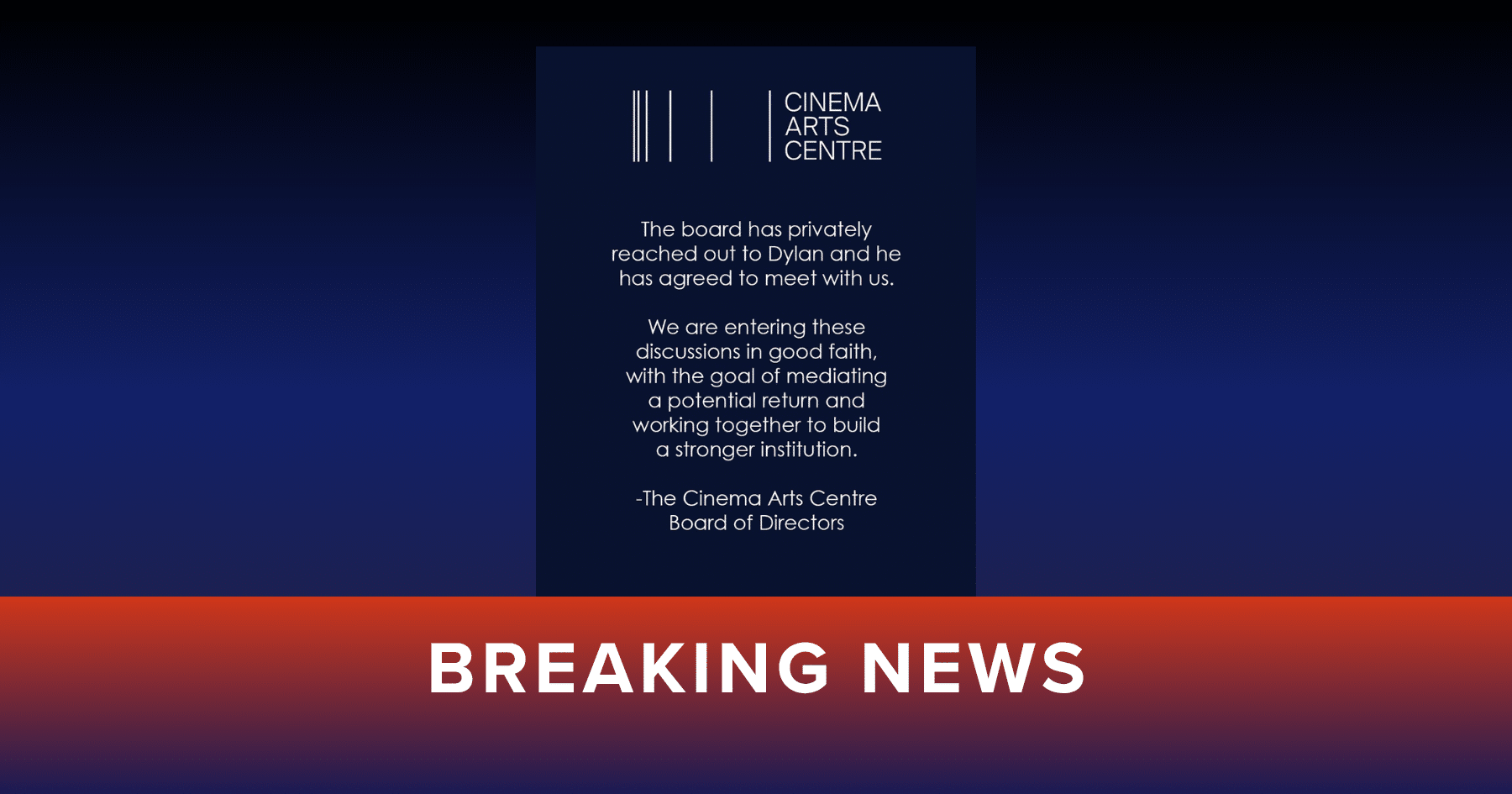 Cinema Arts Centre: Possible Return for Dylan Skolnick