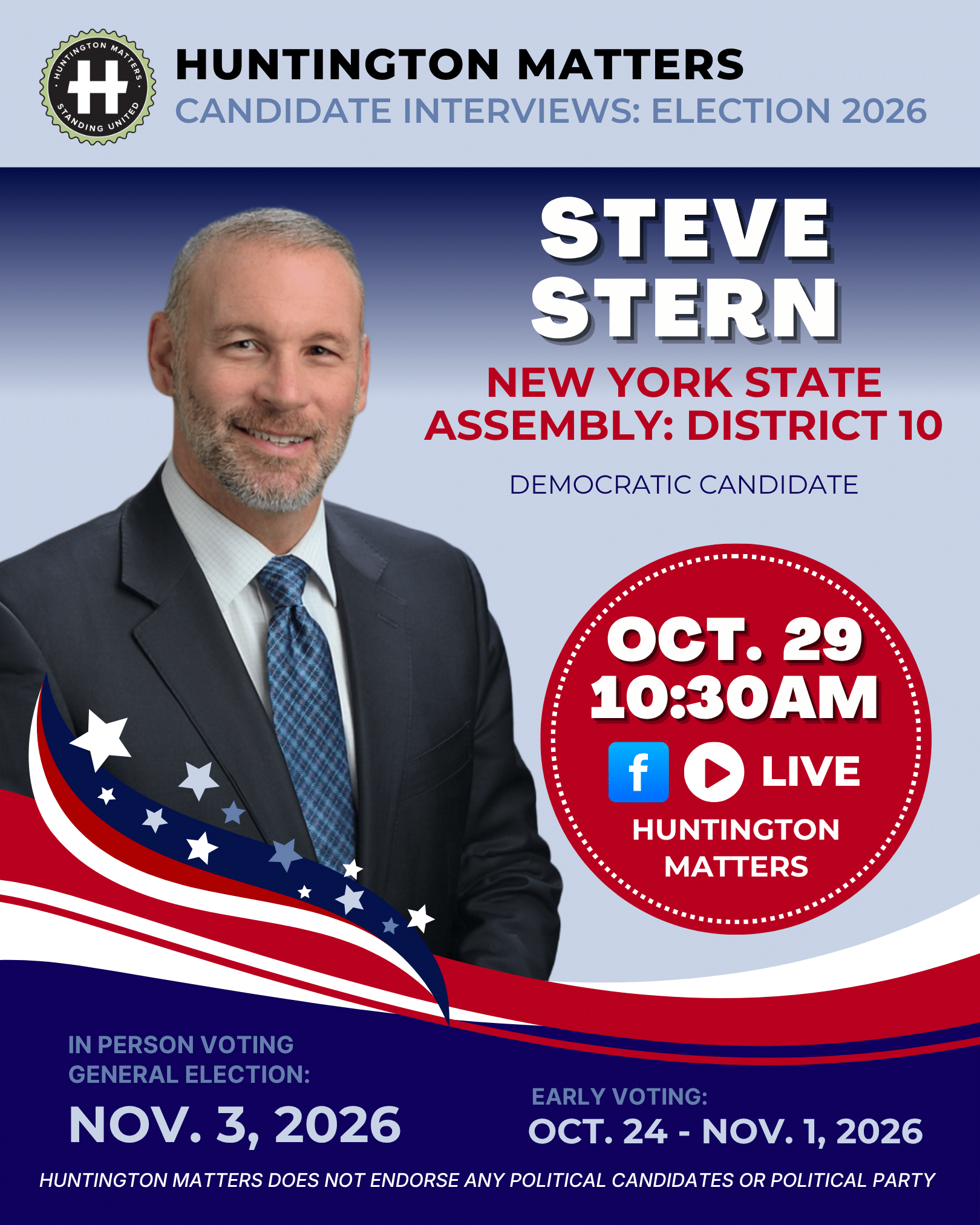 LIVE: STEVE STERN Interview | NYS Assembly District 10 Candidate | Election 2026