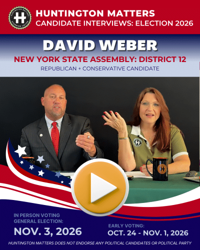 VIDEO: DAVID WEBER Live Interview | NYS Assembly District 12 Candidate | Election 2026 | Huntington Matters