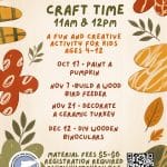 Craft Time at Cold Spring Harbor Fish Hatchery & Aquarium Ages 4-12