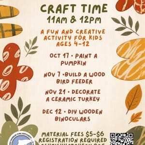 Craft Time at Cold Spring Harbor Fish Hatchery & Aquarium Ages 4-12