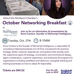 Northport Chamber October Networking Breakfast – AI Presentation with Anne Cantera